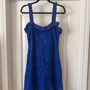 Lulu's Royal Blue Lace Mini Dress
